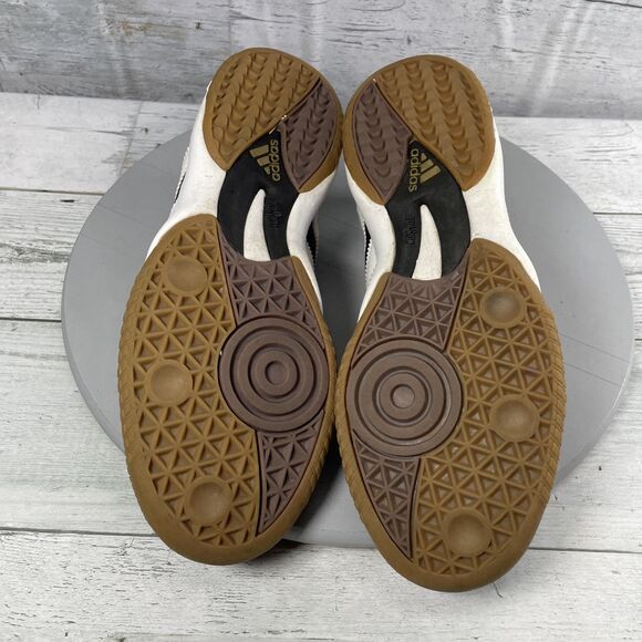 adidas Samba Black Leather Shoes with White Stripes - Picture 13 of 13